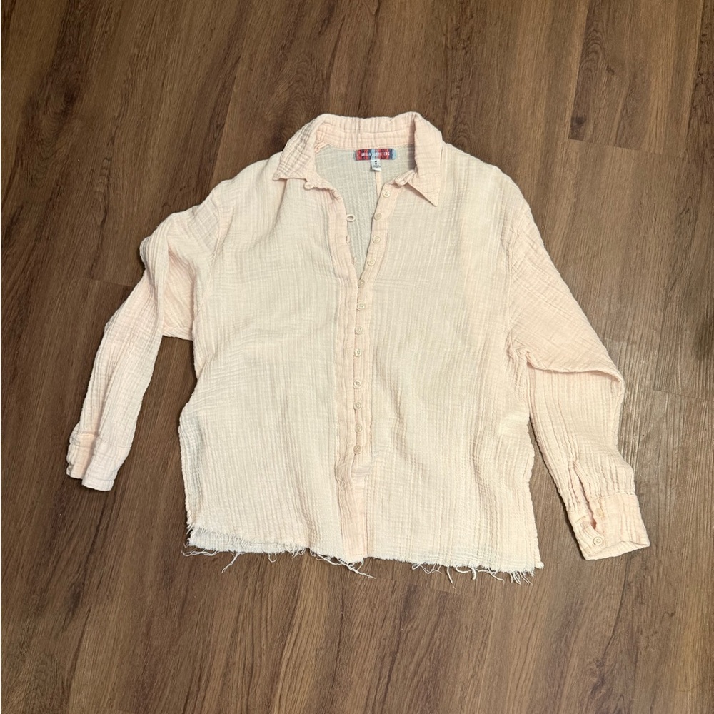 Urban Outfitters Light Pink Textured Shirt